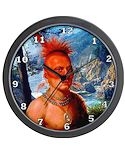 Pawnee Scout Native American Inspired Clock