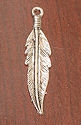 Small pewter feather 1"