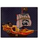 Pirate Ship Throw Blanket