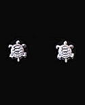 Diamond Cut Turtle Post Earrings