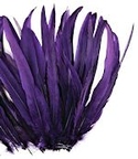 9-12" Dyed Purple Rooster Coque Tails