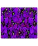 Purple Clematis Flower Throw Blanket