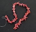 Red bamboo coral beads