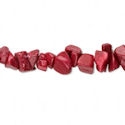 Red howlite stone chip beads.