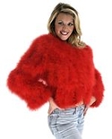 Red Maribou Feather Jacket