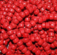 100 Cherry Red Glass Crow Beads