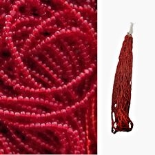 Red Silver Lined Seed Bead Hank #25B, Size 11/0