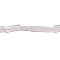 Rose quartz rectang tube bead