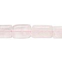 Rose quartz flat rectangle bead