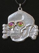 Skull with Crystal Eyes Pendant