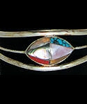 Southwest Zuni Inspired Inlaid Stone Bracelet #FB202