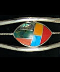 Southwest Zuni Inspired Inlaid Stone Bracelet #FB203