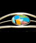 Southwest Zuni Inspired Inlaid Stone Bracelet #FB205