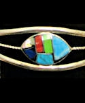 Southwest Zuni Inspired Inlaid Stone Bracelet #FB208