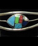 Southwest Zuni Inspired Inlaid Stone Bracelet #FB216