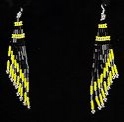 Cascade yellow seed bead earrings