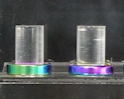 Platinum finish rainbow magnetic ring