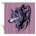 Tribal Wolf Shower Curtain