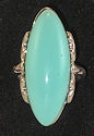 Turquoise oval ring