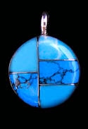 Turquoise Pendant with Chain #P2-025