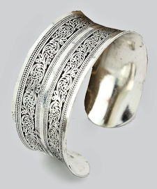 Victorian Silver Cuff Bracelet