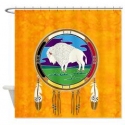 White Buffalo Shower Curtain