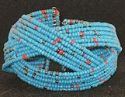 Turquoise seed bead bracelet