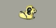 Yellow Porcelain Dog Bead