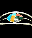 Southwest Zuni Inspired Inlaid Stone Bracelet #FB201