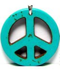 Turquoise Peace Sign Pendant