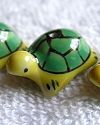 Yellow and Green Porcelain Turtle Bead