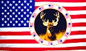 US Flag with Deer