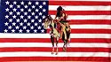 US Flag with Indian Pony