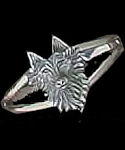 Diamond Cut Wolf Ring