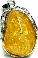 Yellow Amber Pendant #1213