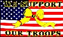 USA Yellow Ribbon Support our Troops Flag