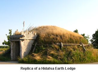 Reproduction of a Hidatsa earth lodge home