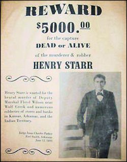 Henry Starr wanted poster