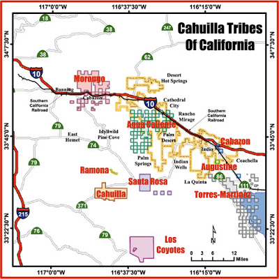 California Cahuilla Indian Reservations Map