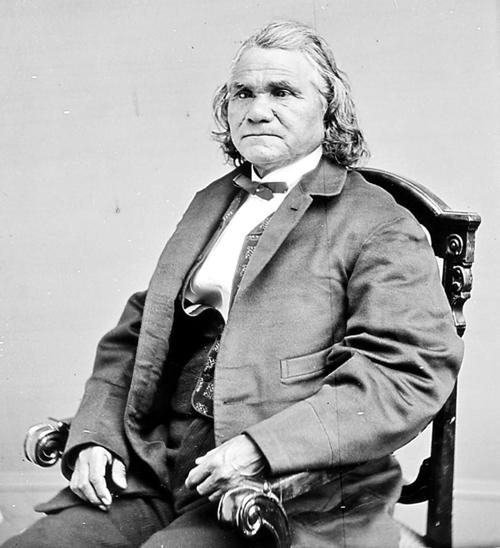 An undated photo of Stand Watie, the only Native American general in the Civil War and the last Confederate leader to surrender to the Union.