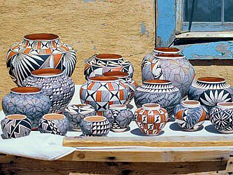 Examples of Acoma pottery